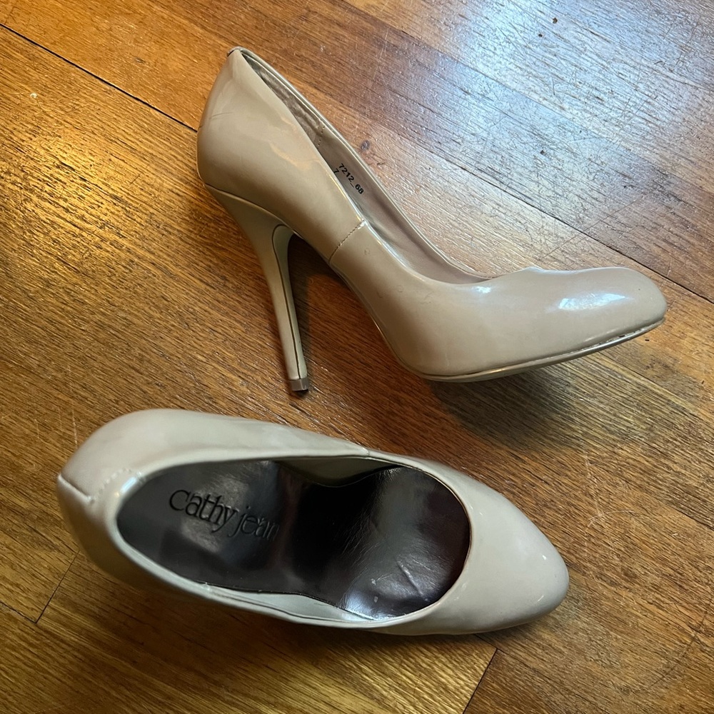 Cathy Jean nude colored heels
